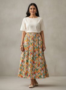 Flowy Floral Maxi Skirt