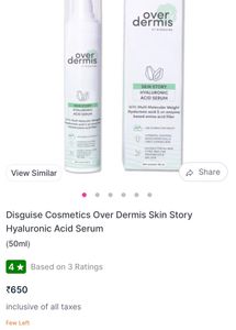 Over Dermis Disguise Brand Hyaluronic Face Serum
