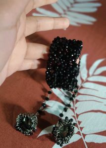 Girls Stylish Black One Hand Bangal