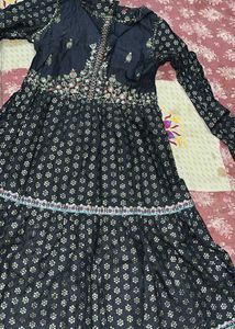 Elegant Dark Blue Printed Kurta
