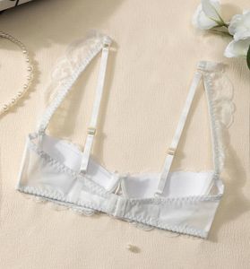 Lace Trim Half Cup Bra