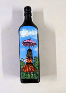 Hand Painted Decorative Bottle