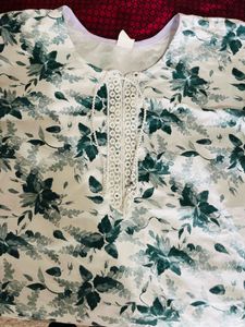 Elegant Floral Print Kurta