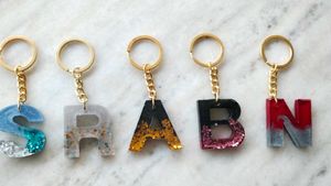 handmade alphabet keychain
