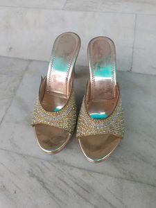 golden sandals