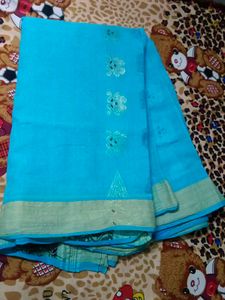 Beautiful Blue tant Saree🩵