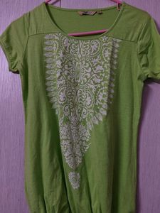 Lime Green Graphic Print T-Shirt