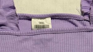 SSS Purple Ruffled Strap Tank Top