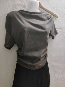 Chic Ruched Dolman Sleeve Top