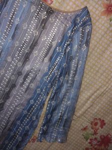 Beautiful Printed Kurta with Embellishments