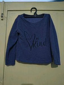 Navy Blue "Be Kind" Graphic Top