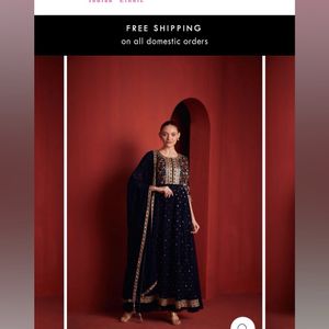 NEERUS Women Black Colour Suit Set Size XL