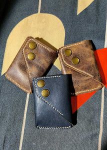 Handmade Leather Card Holder Wallet Set