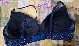 Blue polka dots bra