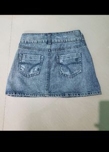 Distressed Y2k Mini Denim Skirt