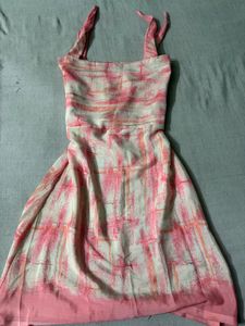 Pink Abstract Print Sundress
