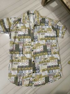 Patterned Button-Down Shirt