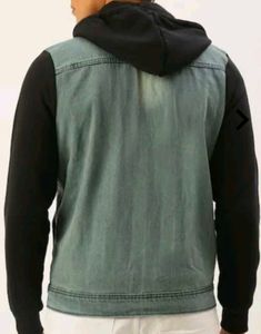 Denim Jacket with Hoodie m size