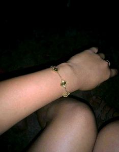 18k Gold Van Cleef Clover Bracelet Antitarnish