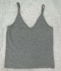 perfect fitted grey tank top