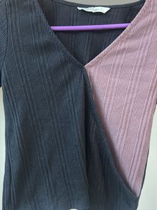 Colorblock Long Sleeve Top -Xs