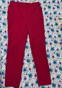 Zara Pink Straight Leg Trousers