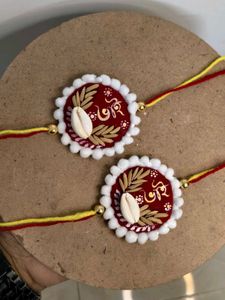 Set of 2 fabric rakhi