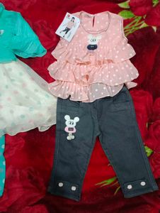 Cute Girls' Kurta and Pants Set