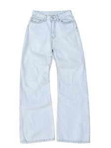 made in korea light wash blue unisex  baggy jeans