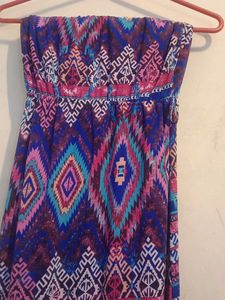 Bohemian Strapless Maxi Dress