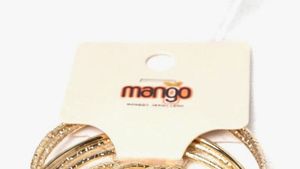 Charming Gold-Tone Bangle Set with Charms