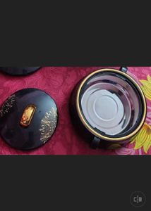 Elegant Black and Gold Cello casserole 500ml