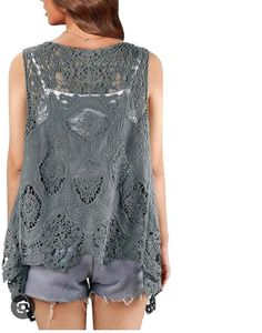 Boho Crochet Lace Vest