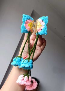 Crochet Flower Claw Clip