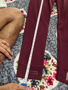 Maroon Joggers with Drawstring Waist