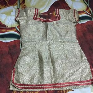 Gold Embroidered Lehenga Choli Set