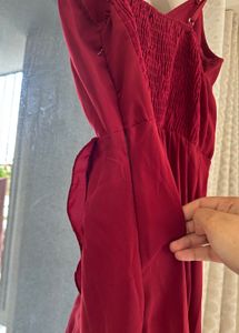 Maroon flare Dress