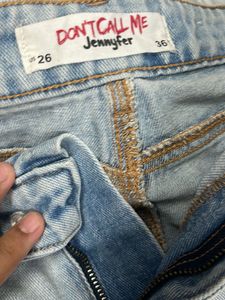 Light Wash Ripped Wide Leg Jeans