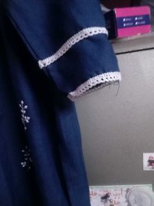 Blue Embroidered Kurta