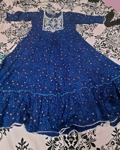 💙Beautiful Bandhni Embroidered Anarkali Gown