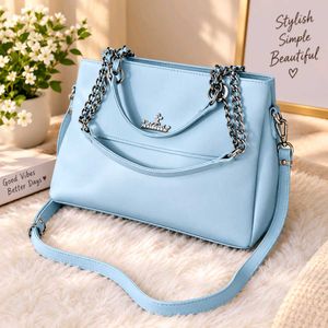 Sky Blue Chain Shoulder Bag