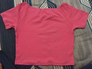 Cute Pink Button-Up Crop Barbie Top