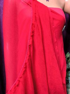 Vibrant Red Dupatta beautiful look