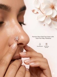 RoseGold Faux Daisy inspired Nose Cuff