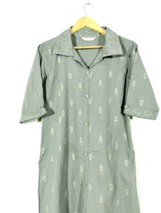 Myshka Grey Printed Kurti (Women)