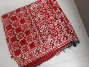 Beautiful Red Embroidered Saree