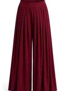 ❤️Maroon Wide-Leg Palazzo Pants