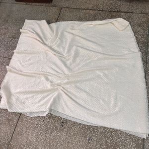 White Dress Material Clothes 7 Meter Approximately