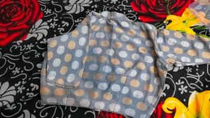 Grey Polka Dot Blouse