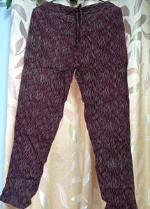 👖Burgundy Textured Lounge Pants